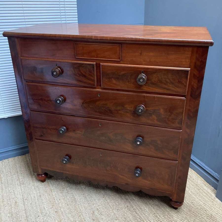 Flame Mahogany Chest with secret drawer